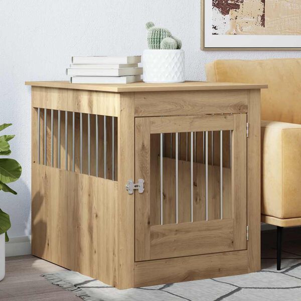 vidaXL Gabbia Cani Arredamento Rovere Artigianale Legno Multistrato