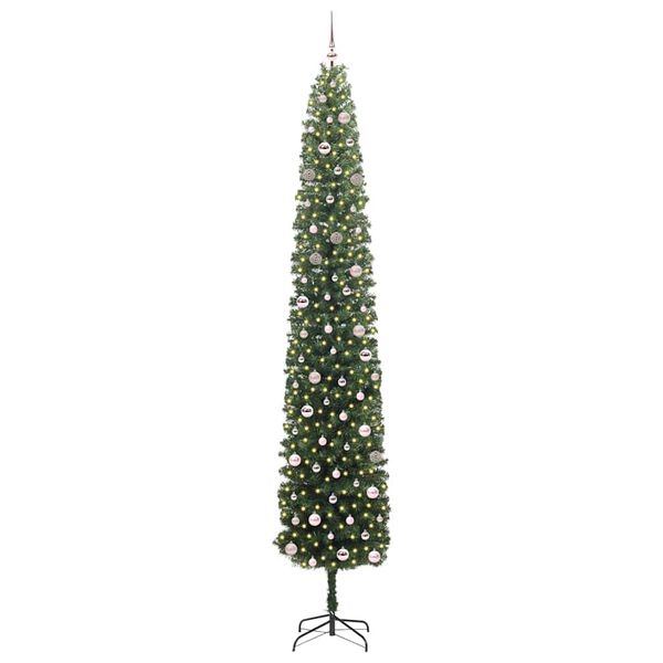 vidaXL Albero di Natale artificiale con 300 LED Verde 300 cm