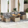 vidaXL Set Divano da Giardino 5 pz con Cuscini Beige Polyrattan Acacia