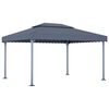 vidaXL Gazebo con Pareti e Luci LED 400x300 cm Antracite in Alluminio