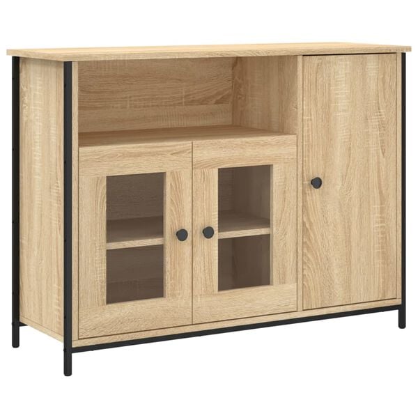 vidaXL Credenza Rovere Sonoma 100x35x75 cm in Legno Multistrato