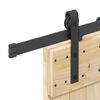 vidaXL Porta Scorrevole con Set Hardware 90x210 cm Legno Massello Pino