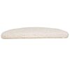 vidaXL Tappetini per scale 10 pz 65x21x4 cm Bianco Semicircolari Grandi
