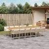vidaXL Set da Pranzo da Giardino 13 pz con Cuscini Beige in Polyrattan
