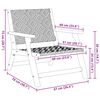 vidaXL Arredamento da Giardino 2 pcs Nero e Bianco 67 x 78 x 73 cm
