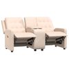 vidaXL Divano Massaggiante 2 Posti con Portabicchieri Crema Similpelle