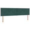 vidaXL Letto a molle con materasso Verde Scuro 180 x 200 cm Velluto