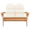 vidaXL Panchina Giardino Adirondack Cuscini 126 cm Massello di Acacia