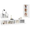 vidaXL Set di Mobili Porta TV 4 pz Bianco in Legno Multistrato