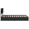 vidaXL Letto con Contenitore Nero 135 x 190 cm Legno multistrato