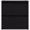 vidaXL Comodini a Muro 2 pz Rovere Nero 38x34x40 cm