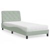 vidaXL Letto con Materasso Grigio Chiaro 90x200 cm in Velluto