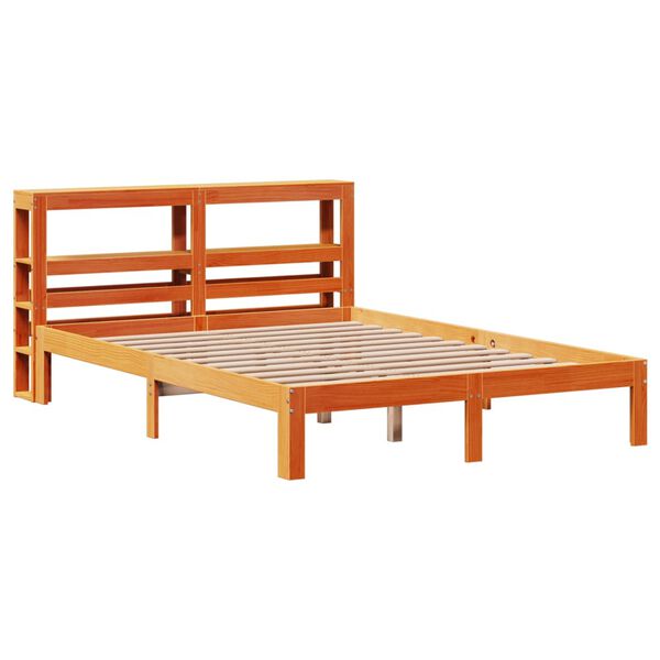 vidaXL Letto senza Materasso Marrone Cera 120x190 cm in Legno di Pino