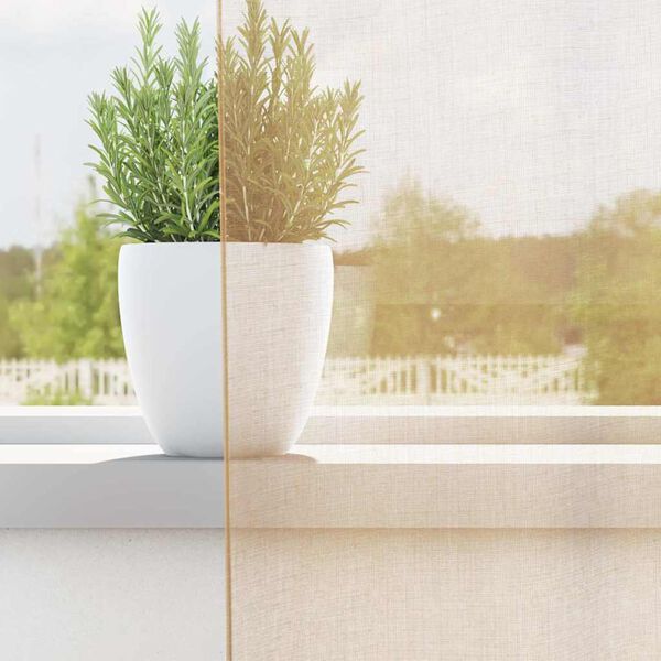 vidaXL Tende in Voile con Passanti 2 pz Sabbia 140x260 cm