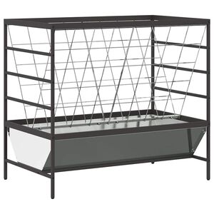 vidaXL Mangiatore per Bestiame Argento 100 x 60 x 90 cm
