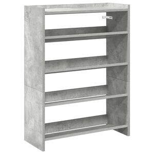 vidaXL Scarpiera Grigio Cemento 60x25x81 cm in Legno Multistrato