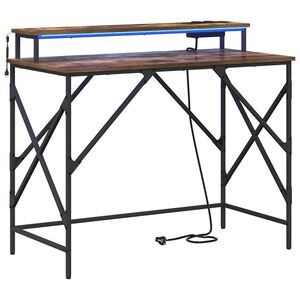 vidaXL Scrivania Rovere fum&eacute; 100 x 50 x 86,5 cm Legno ingegnerizzato