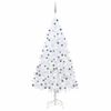vidaXL Albero di Natale Preilluminato con Palline Bianco 210 cm PVC