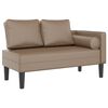vidaXL Sdraio con Cuscini Cappuccino in Similpelle