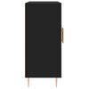 vidaXL Credenza Nera 90x34x80 cm in Legno Multistrato