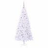 vidaXL Albero di Natale artificiale Bianco 210 cm PVC e Acciaio