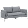 vidaXL Divano a 2 Posti Grigio Chiaro 188 x 81 x 89 cm Tessuto