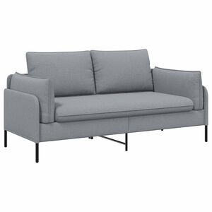 vidaXL Divano a 2 Posti Grigio Chiaro 188 x 81 x 89 cm Tessuto