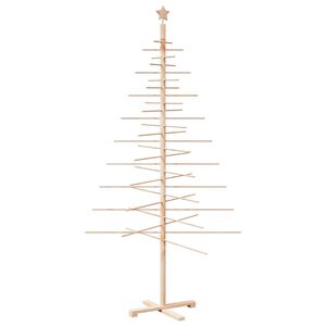 vidaXL Albero di Natale Decorativo in Legno 210 cm Legno Massello Pino