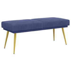 vidaXL Panchina a doppio strato Blu Polizia 120 x 45 x 46 cm Velluto