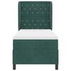 vidaXL Letto a molle con materasso Verde Scuro 200 x 80 cm Poliestere