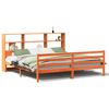 vidaXL Letto Libreria senza Materasso Marrone Cera 200x200 cm Legno