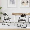vidaXL Sedia pieghevole 2 pcs Nero 48 x 43,5 x 81 cm Pelle Sintetica