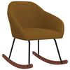 vidaXL Sedia a Dondolo Marrone in Tessuto
