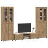 vidaXL Set mobile TV FLORIN Rovere artigianale Legno multistrato