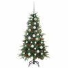 vidaXL Albero di Natale Artificiale con Rami Pieghevoli Verde 120 cm