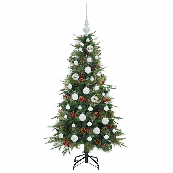 vidaXL Albero di Natale Artificiale con Rami Pieghevoli Verde 120 cm