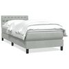 vidaXL Giroletto a Molle con Materasso Grigio Chiaro 100x210cm Velluto