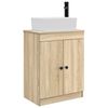 vidaXL Mobile da bagno con lavabo Rovere Sonoma 54 x 35 x 83 cm
