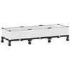 vidaXL Vaso da Giardino con Ruote Bianco 120 x 40 x 33 cm PP