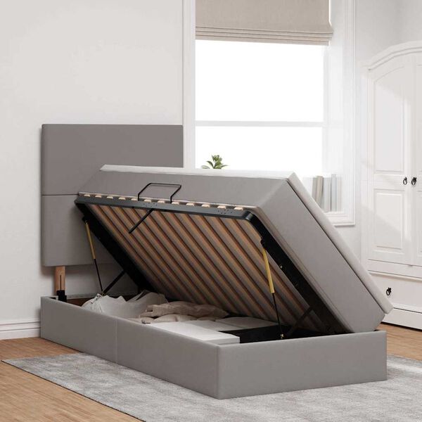 vidaXL Letto con contenitore e LED Talpa 90 x 190 cm Poliestere