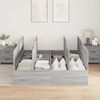 vidaXL Struttura letto con contenitore Grigio Sonoma 135 x 190 cm