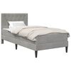 vidaXL Struttura letto con materasso Grigio chiaro 90 x 190 cm Velluto