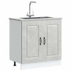vidaXL Mobile base lavello Kalmar Grigio Cemento 80x46x81,5 cm