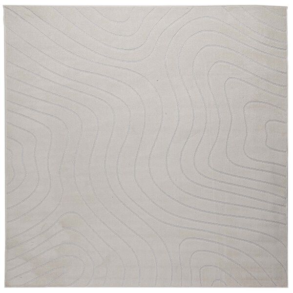 vidaXL Tappeti per area Quadrato Crema 120 x 120 cm