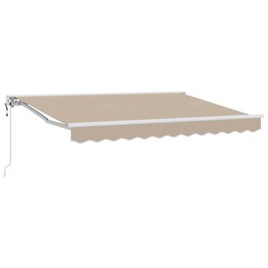 vidaXL Tettuccio Elettrico Retrattile Beige 3,5 x 2,5 m