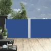 vidaXL Tenda Laterale Retrattile per Patio 140x1200 cm Blu