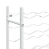 vidaXL Portabottiglie per 96 Bottiglie Metallo Bianco