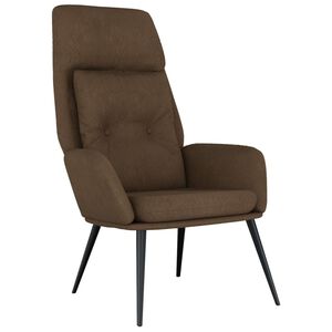vidaXL Poltrona Relax Marrone in Similpelle Scamosciata