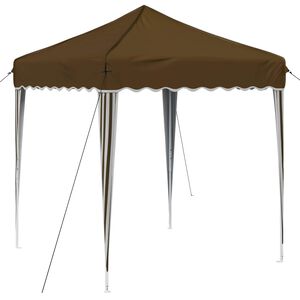 vidaXL Tenda per feste a pop-up 195 x 195 x 245 cm Tortora