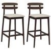 vidaXL Sgabello da bar 2 pz Marrone chiaro e Beige